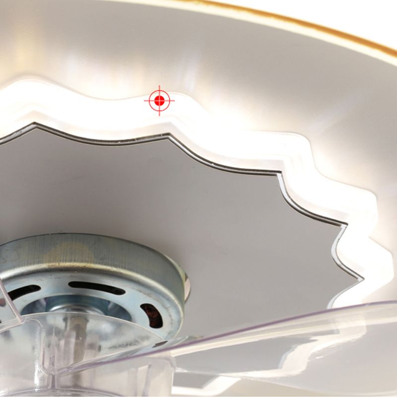 Kreisförmige Halbflush Mount Light Einfachheit Acryl Schlafzimmer LED Deckenventilator Licht