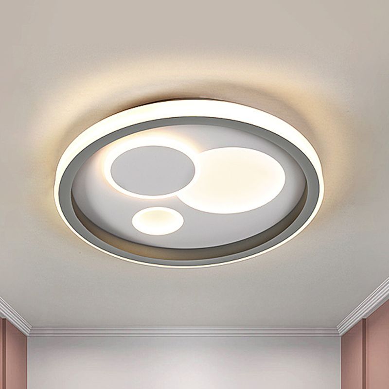 Acryl Runde/Liebende Herz Muster Flush Licht Moderne LED Grau Flush Mount Befestigung für Schlafzimmer