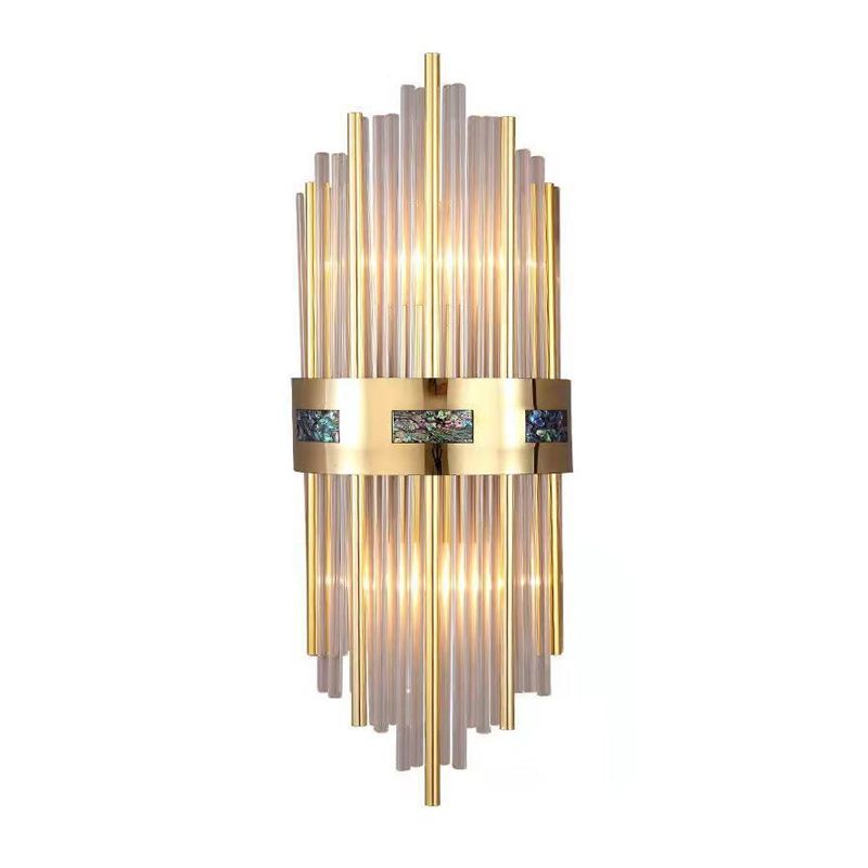 2-Light Geometric Sconce Light Modern Crystal Sconce Light Fixture