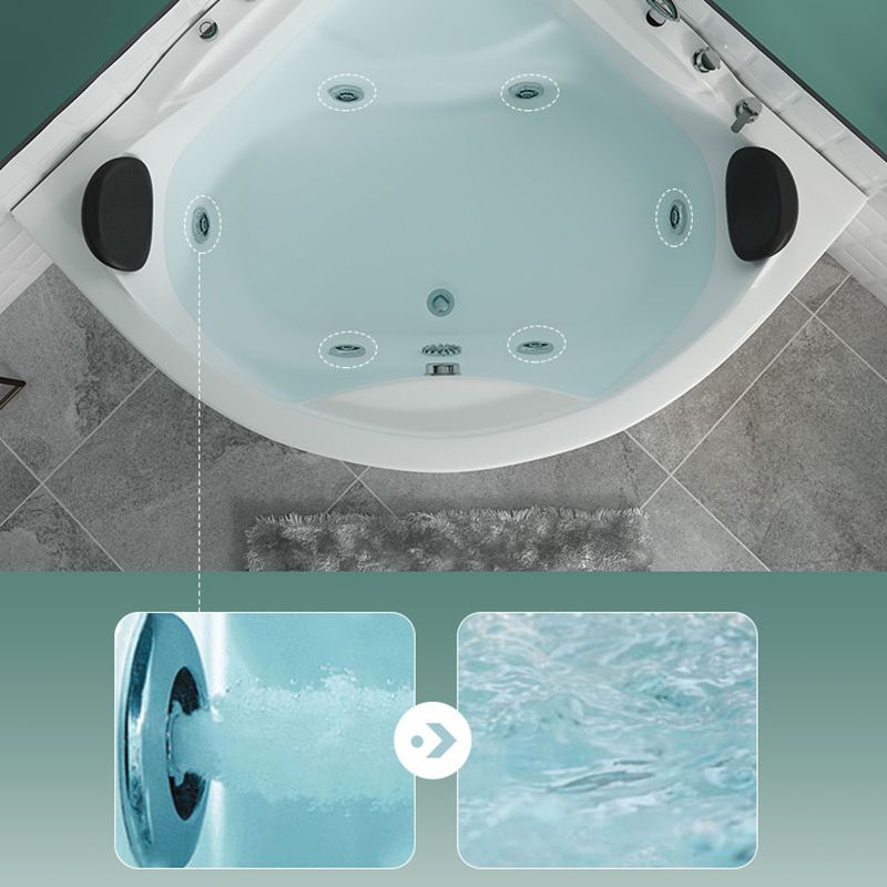 Bathroom Corner Bath Tub Acrylic Modern Bathtub with Drain and Overflow Trim