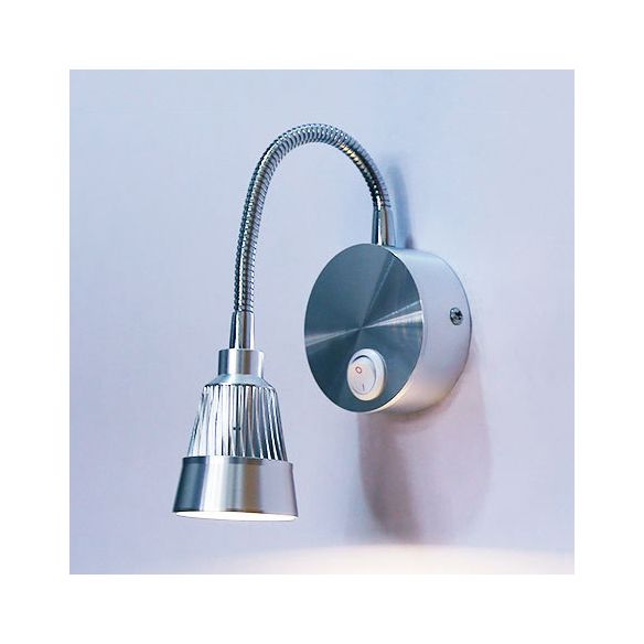 Verchromte konische Wandlampe Moderne LED -Metall Verstellbarer Lesen Wandleuchten in warm/weißer Beleuchtung