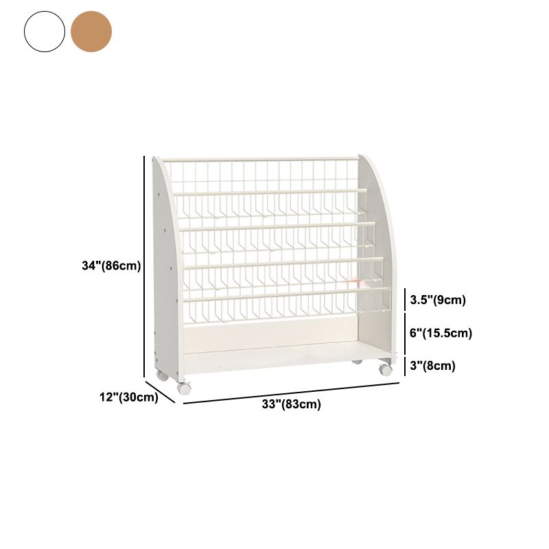 Contemporary Style Bookshelf Engineered Wood Bookcase for Home Study Room