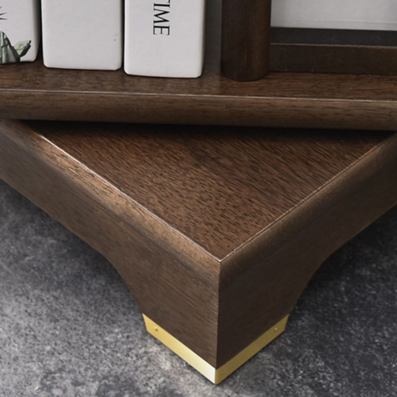 Mid Century Modern Open Storage Bookcase with Shelves for Home Office