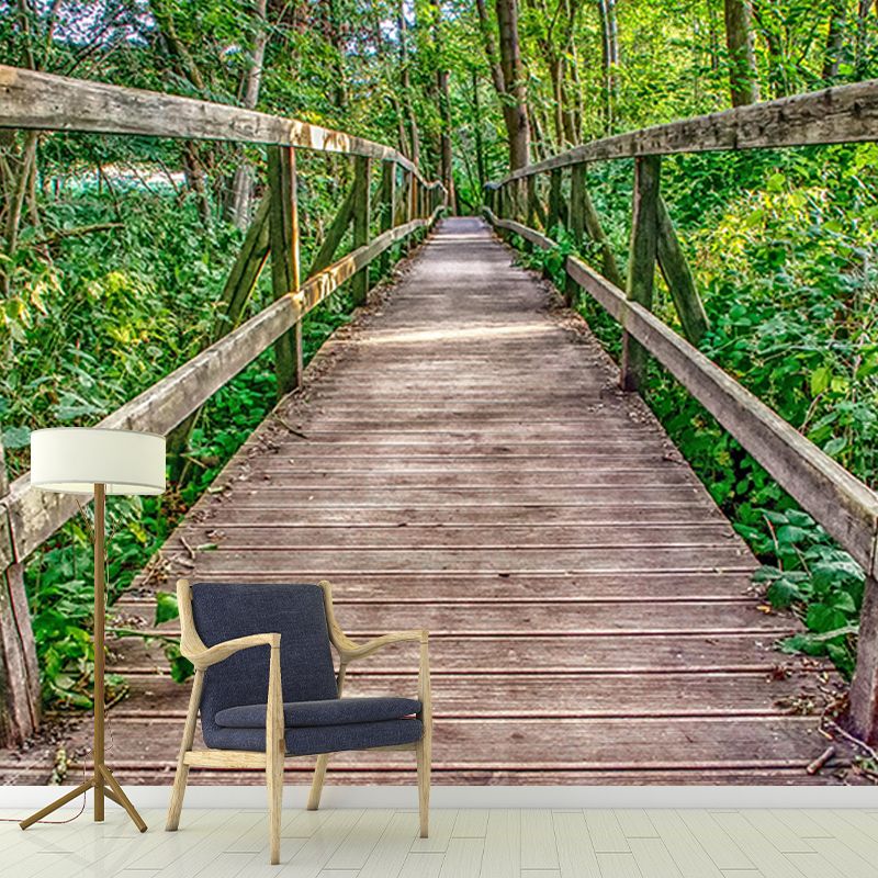 Space Extension Modern Wall Mural Mildew Resistant for Sitting Room