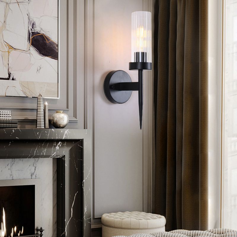 Minimalist Style Wall Sconce Lighting Geometric Glass Shade Wall Lighting Fixtures