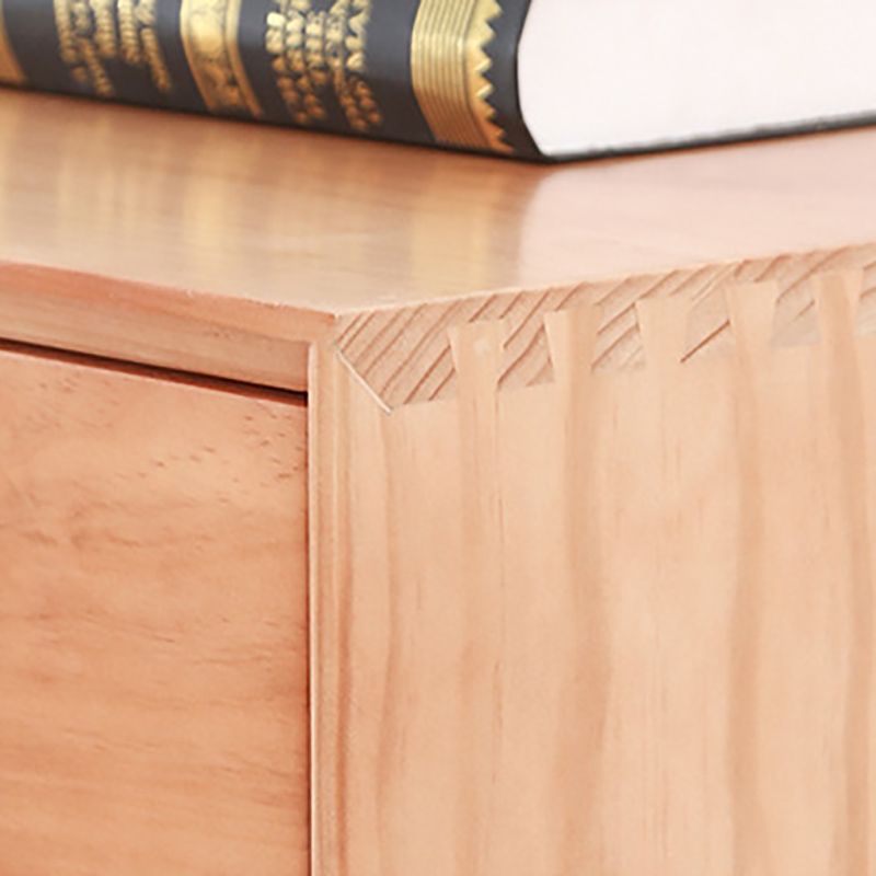Contemporary Cabinet Pine Rectangle 1 - Drawer with Doors Knobs Accent Cabinet
