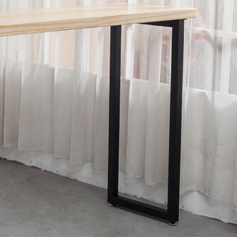 Modern Pine Wood Bar Table Rectangle Storable Table for Living Room