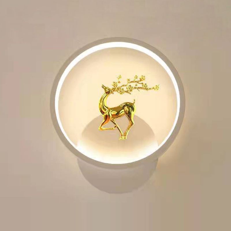 Geometry Shape Wall Lights Kid Style Metal 1 Light Wall Mount Light