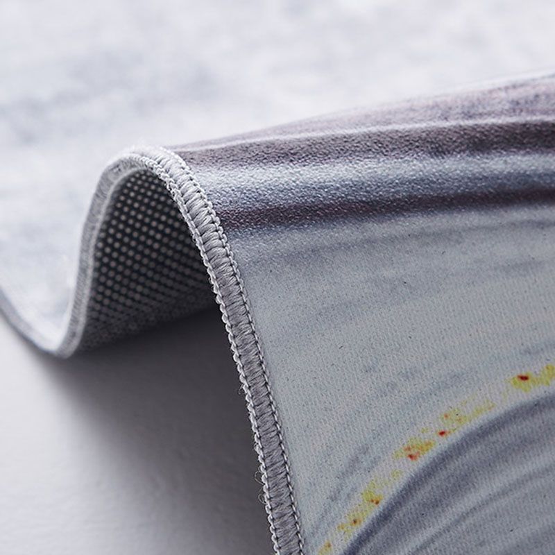 Contemporary Area Carpet Modern Abstract Pattern Rug Polyester Washable Carpet with Non-Slip Backing