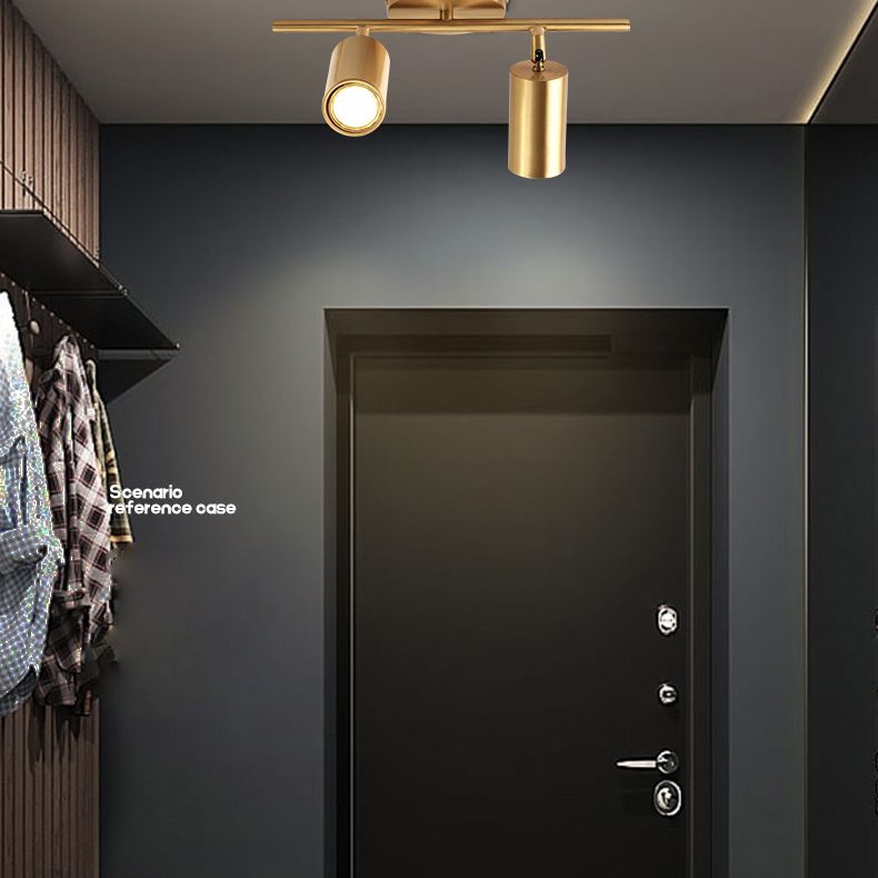Éclairage d'éclairage de piste entièrement cuivre Modern Surface Mounted Home Room Lumière Luxury Fond de luxe Mur Entrée Valette de vestiaire Spotlight