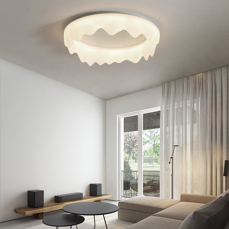 Crown Living Room Ceiling Light Fixture Metal LED Nordic Ceiling Mount Lamp Fixture