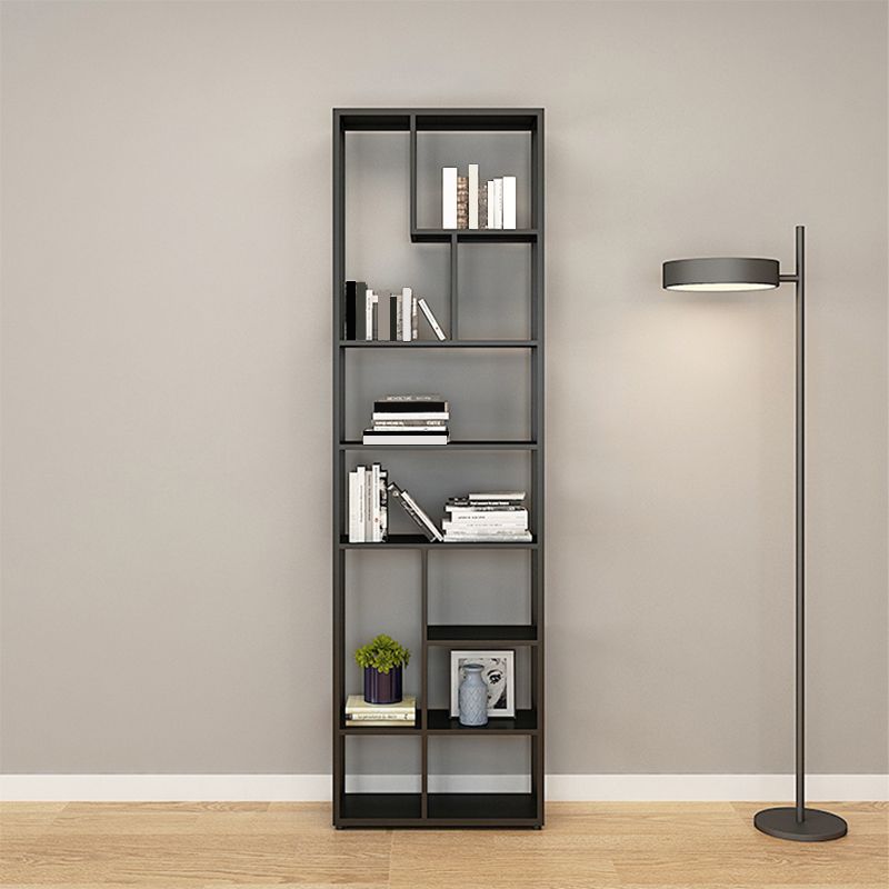 Metal Black Shelf Bookcase Contemporary Bookshelf for Home Office