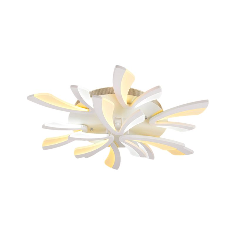 Dandelion moderne Flush Mount Light Acrylique 3/5/9 Lights Livrage de plafond de salon en lumière chaude / blanche