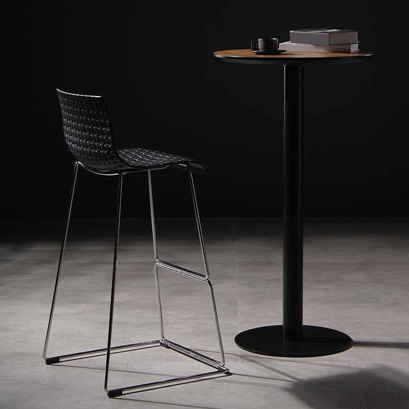 Industrial Bar-stool Plastic Counter Bar Stool for Kitchen Bar with Metal Legs