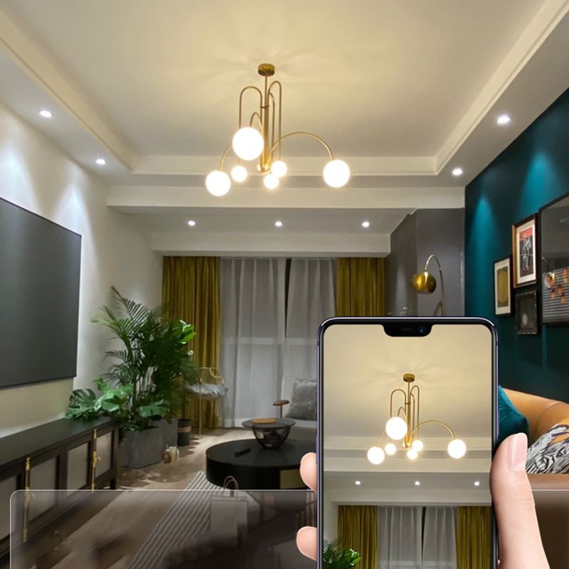 Modern Sphere Chandelier Lights Glass Chandelier Light Fixture for Living Room