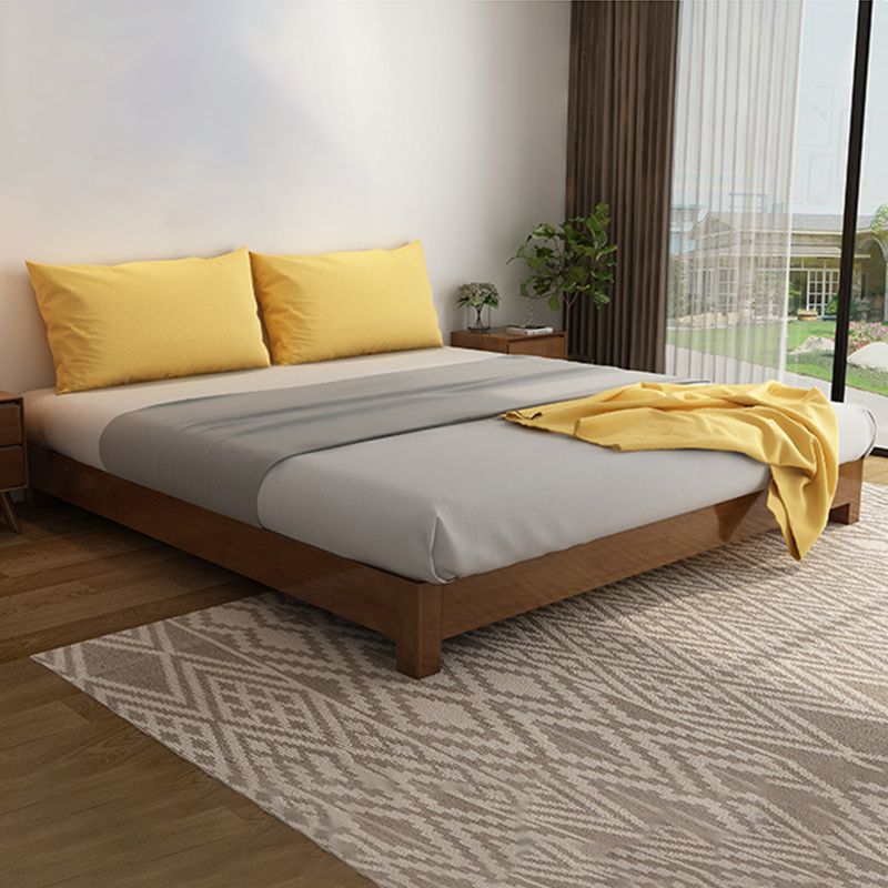 84.65 inch Wide Contemporary Bed Frame Solid Wood Standard Bed