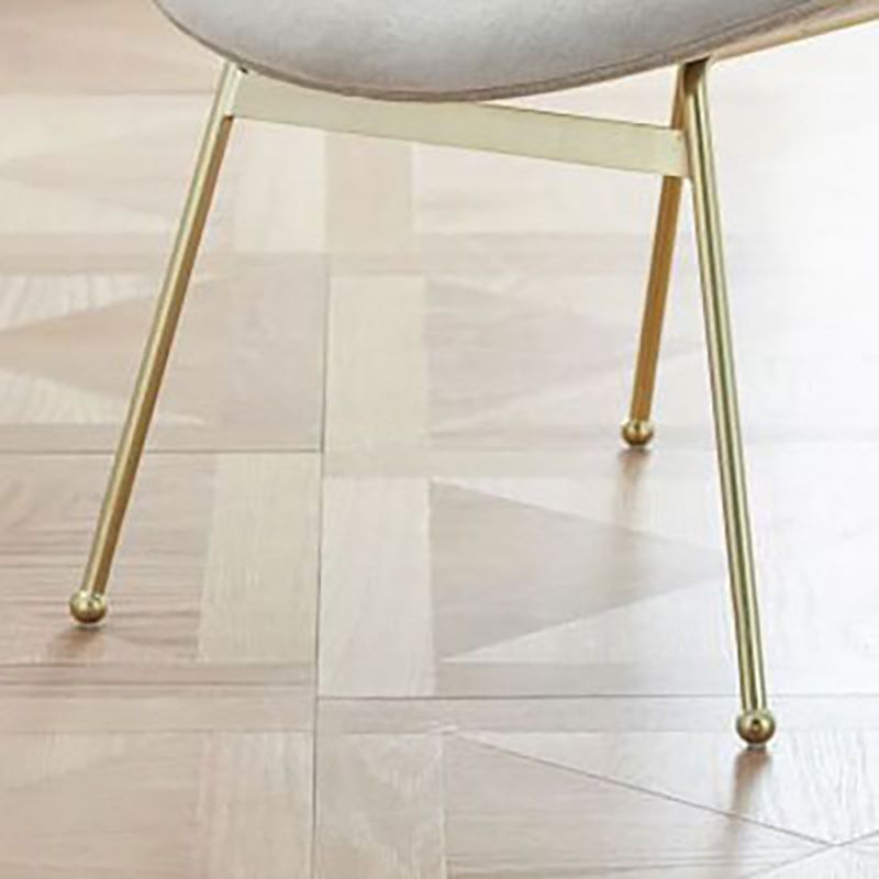 Glam Velvet Dining Room Chairs Metal Dining Armless Chair for Restaurant Use