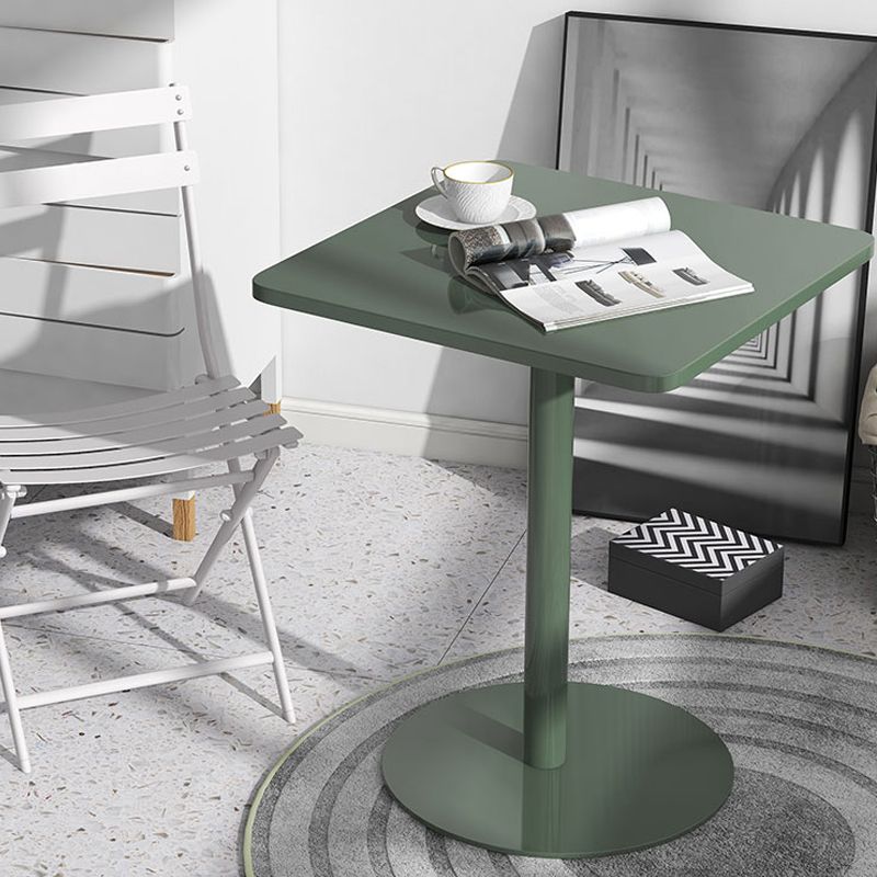 Medieval Modern Style Pedestal Base Design Square Metal Table Side Table