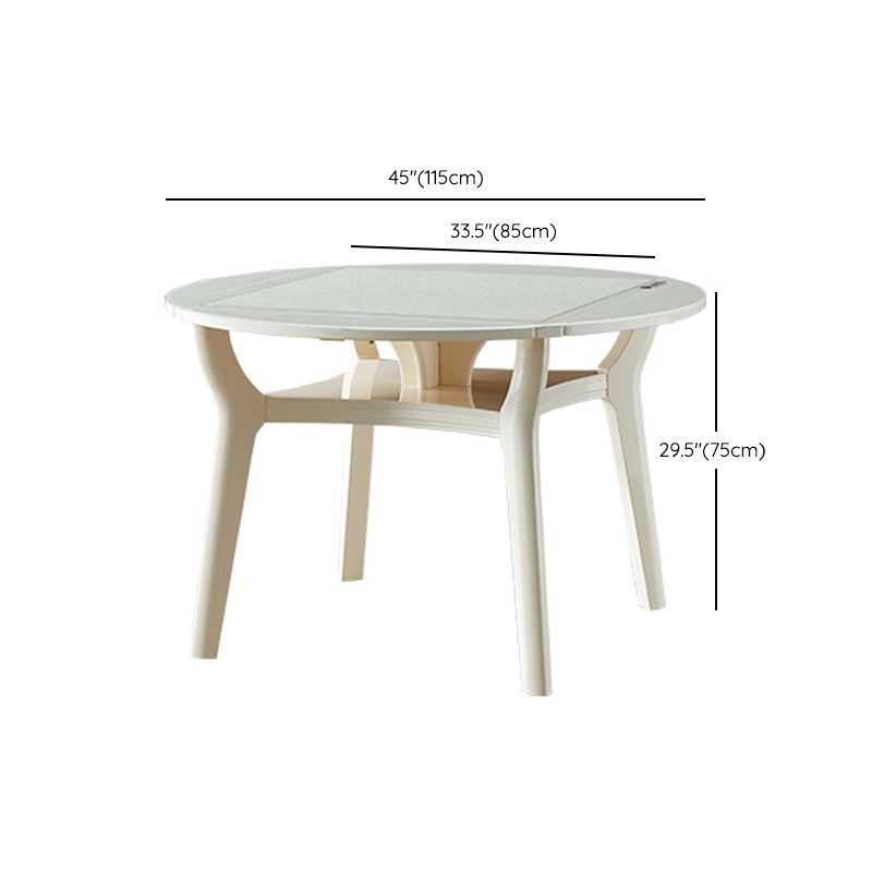 Contemporary Kitchen Dinner Table Extendable 4 Legs Dining Table