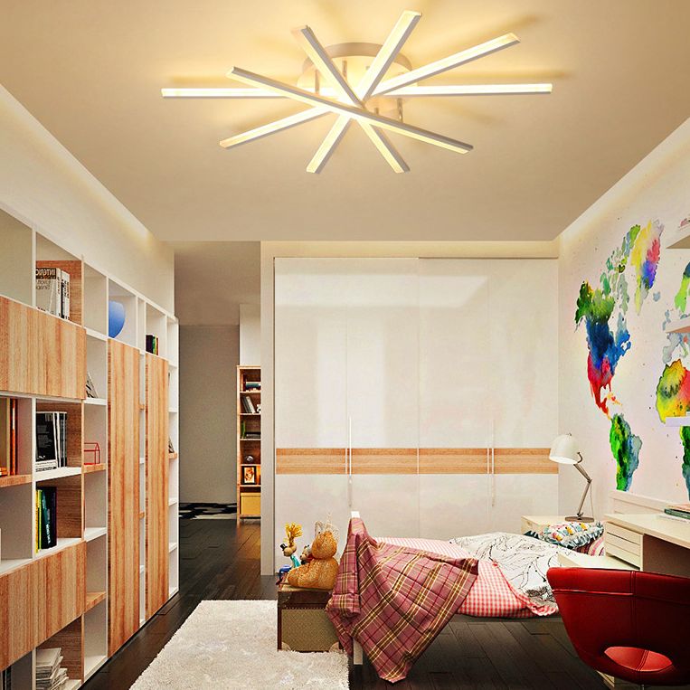 Éclairage de montage semi-affinier en forme de ventilateur