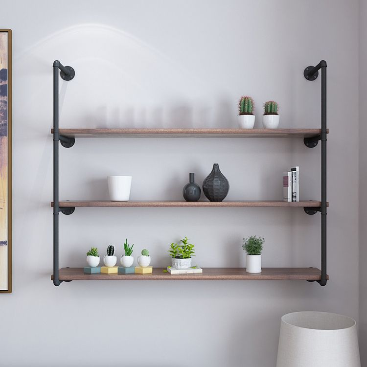 11.81"W Bookshelf Wall Mounted Industrial Style Bookcase for Home Office