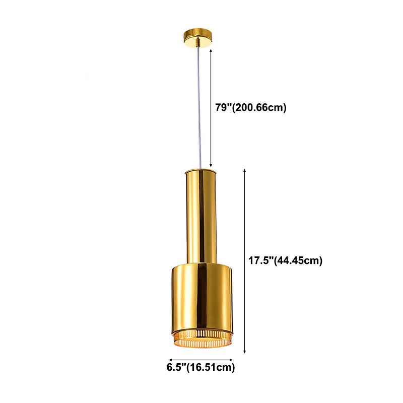 Modern Artistic Single Pendant Light Electroplate Metal Hanging Lamp with Iron Shade