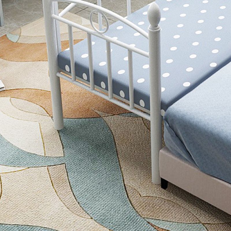 Contemporary Metal Standard Kids Bed Headboard Bed with Guardrail
