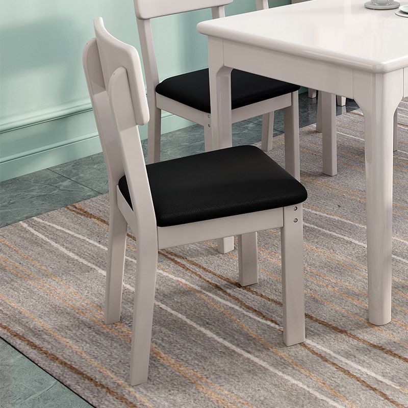 Contemporary Kitchen Dining Side Chair Wood Open Back Dining Side Chair