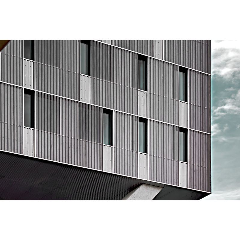 Simple Urban Architecture Wall Covering for Meeting Room, Stain Resistant