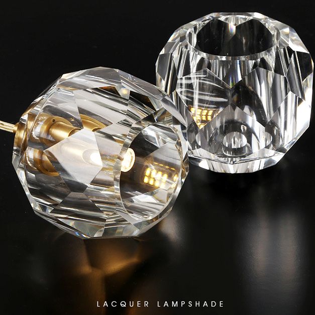 Gold Tapered Hanging Pendant Light Modern Style Crystal Suspended Lighting Fixture