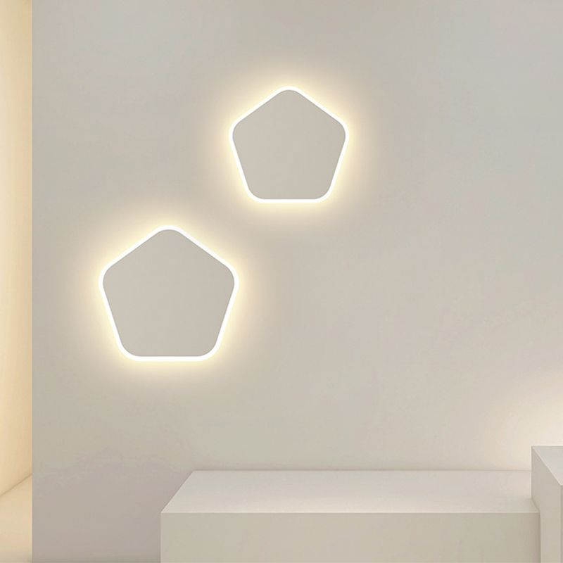 LED Wall Lamp 1-Light Simple Wall Mount Lamp with Acrylic Shade for Bedroom