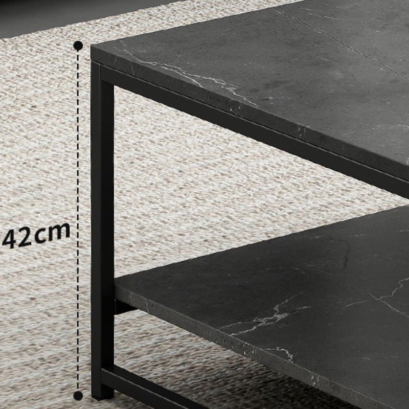 Rectangle Cocktail Table Frame Single Coffee Table with Shelf