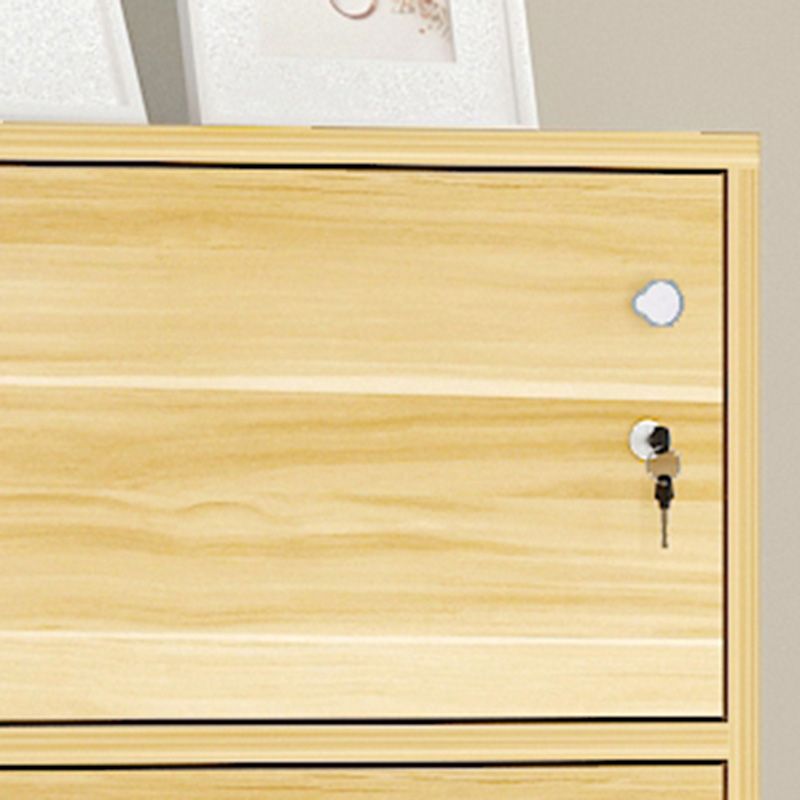 Matte Finish Non-Hanging Armoire Modern Faux Wood Storage Cabinet with Hinged Doors