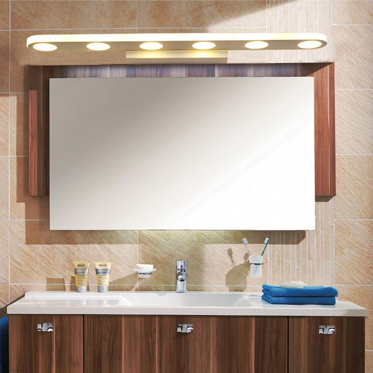Miroir de vanité moderne nordique Lumière ovale de forme de salle de bain Vanité Lumière au-dessus du miroir