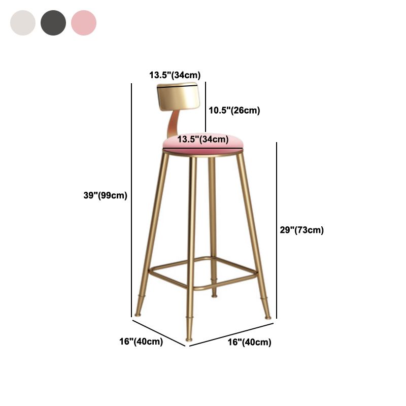 Modern Round Bar Stool and Table Set 1/2/3 Pieces Metal and Wood Pub Set