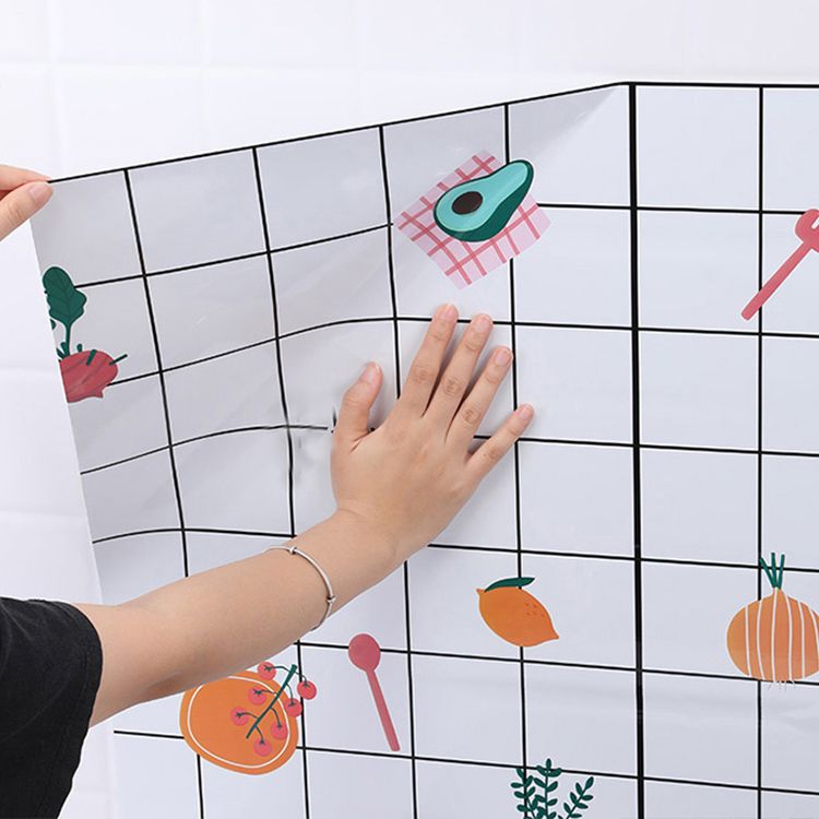 Grid Mosaic Peel & Stick Tile Water-resistant Kitchen Backsplash Wallpaper