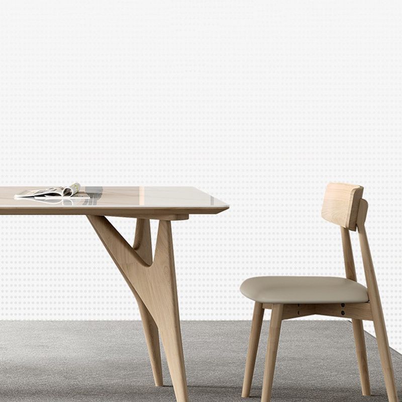 Modern 1/2/5/7 Pieces Dining Chairs Set Stone Rectangle Furniture in White