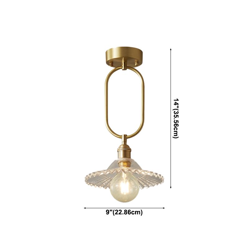 Modern Ceiling Light Creative Glass Shade Flush Mount Light Fixture for Bedroom