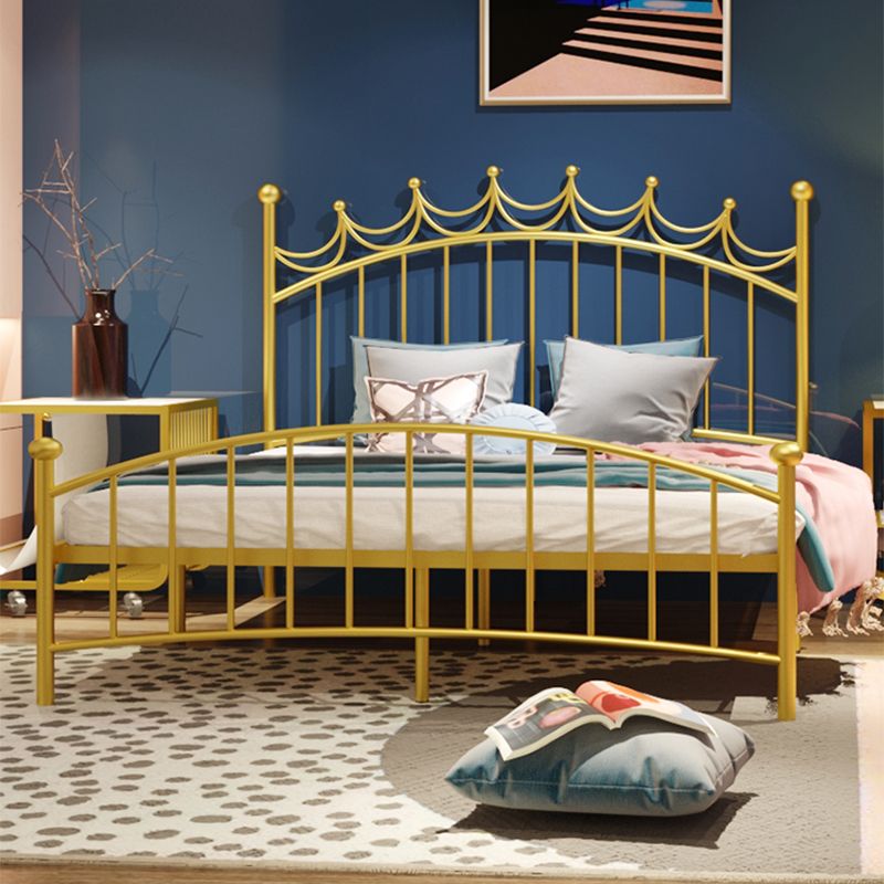 47.24-In High Wire-Grid Open-Frame Bed Luxurious Iron Bed Frame with Headboard