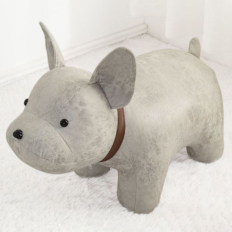 Fabric Pouf Solid Color Animal Shape Stain Resistant Modern Pouf Ottoman