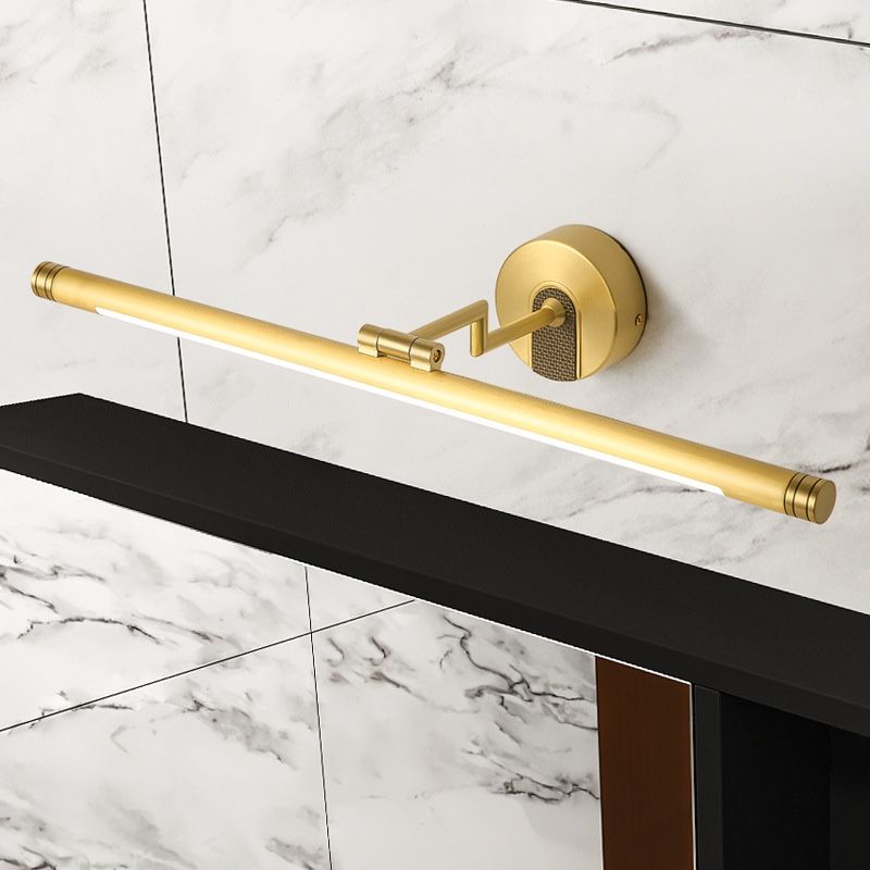 Modern Style Strip Shape Wall Sconce Metal 1 Light Sconce Light for Bathroom