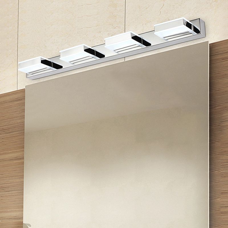 Metal Square Vanity Wall Sconce Modern Style Multi Lights Vanity Lighting Fixtures