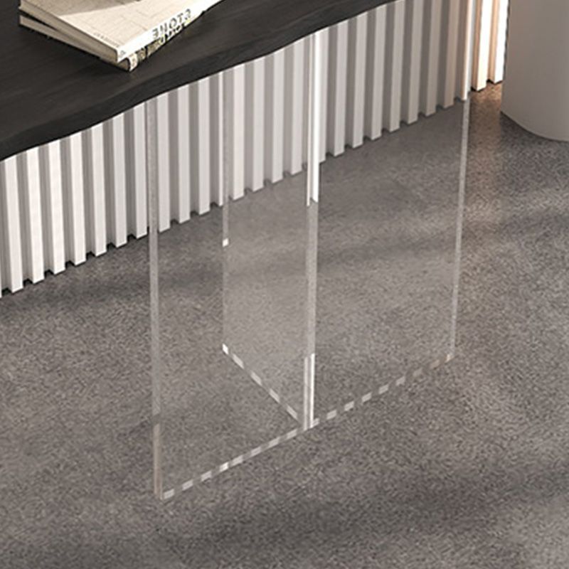 11.8" W Console Table Rectangle Contemporary Solid Wood End Table