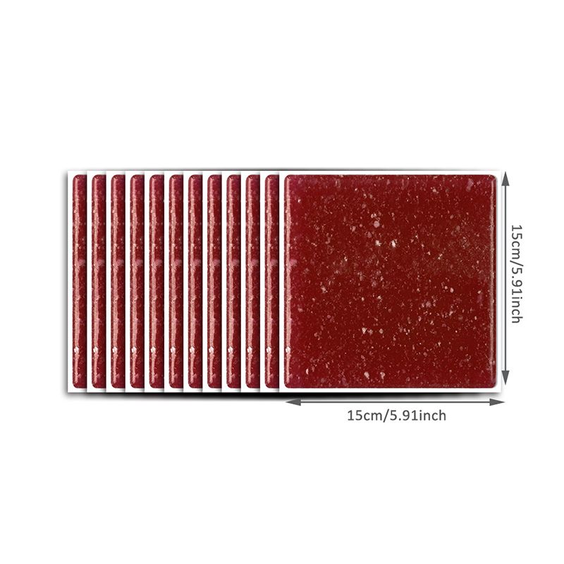 Red Modernist Peel Wallpaper Panel Set 12.2-sq ft Spotted Wall Art for Bedroom (50 Pcs)