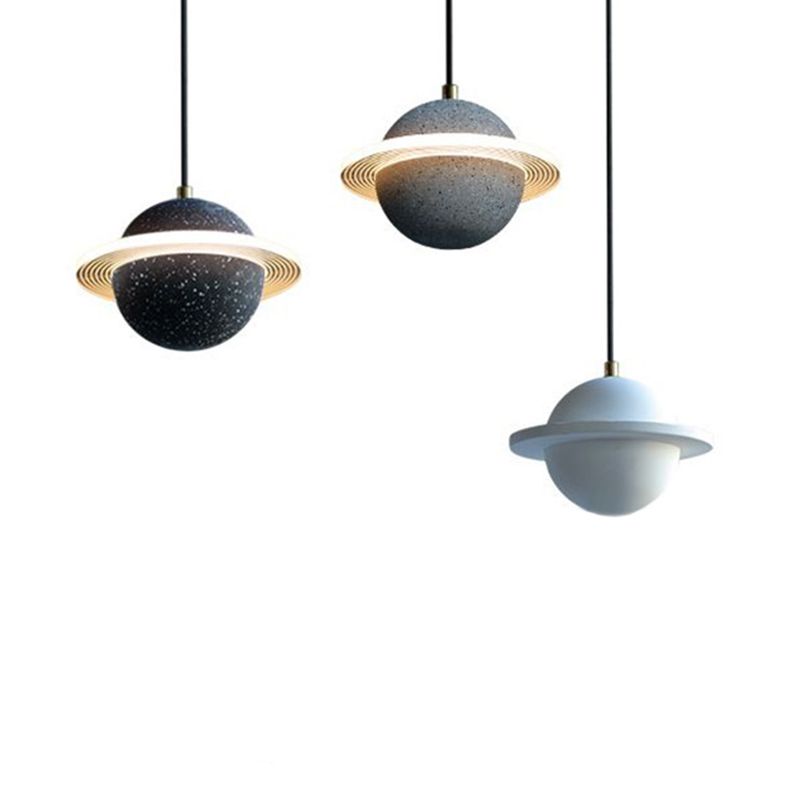 Modern Simplicity Round Ceiling Chandelier Cement Hanging Light for Living Room