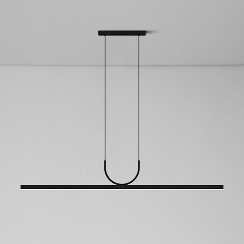 LED Simple Island Hanging Light Modern Island Light with Acrylic Shade for Dining Room