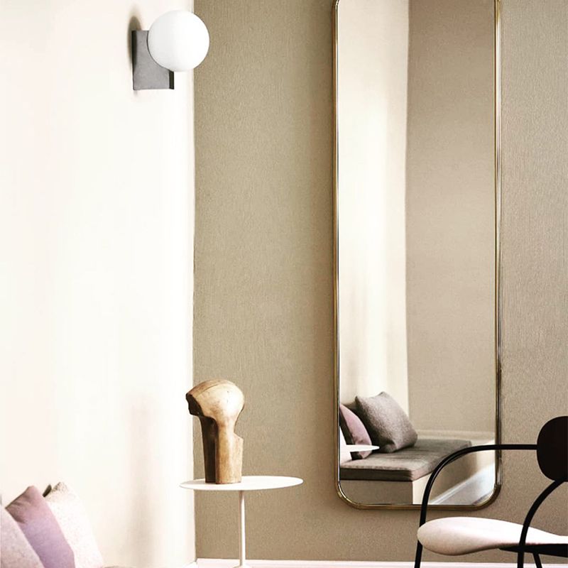 Ball Shape Glass Vanity Lamp Modern Style 1 Light Vanity Light Fixture