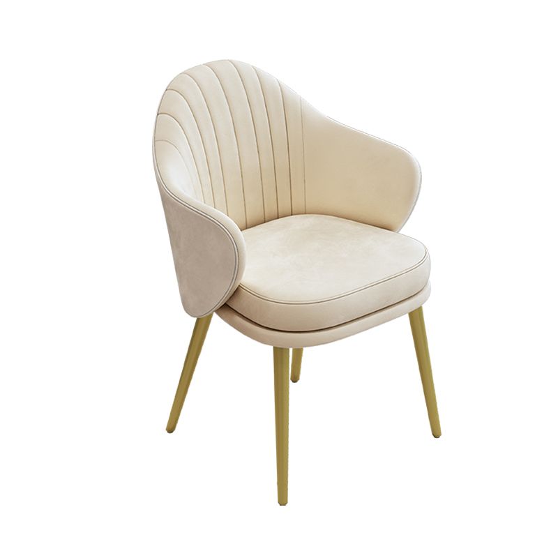 Dining Room Modern Parsons Chair Velvet Upholstered Arm Chair