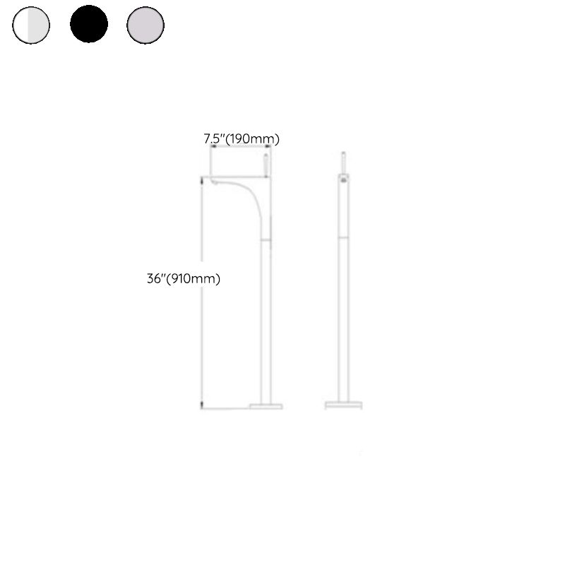 Modern Floor Mounted Freestanding Tub Filler Freestanding Copper High Arc Tub Filler Trim