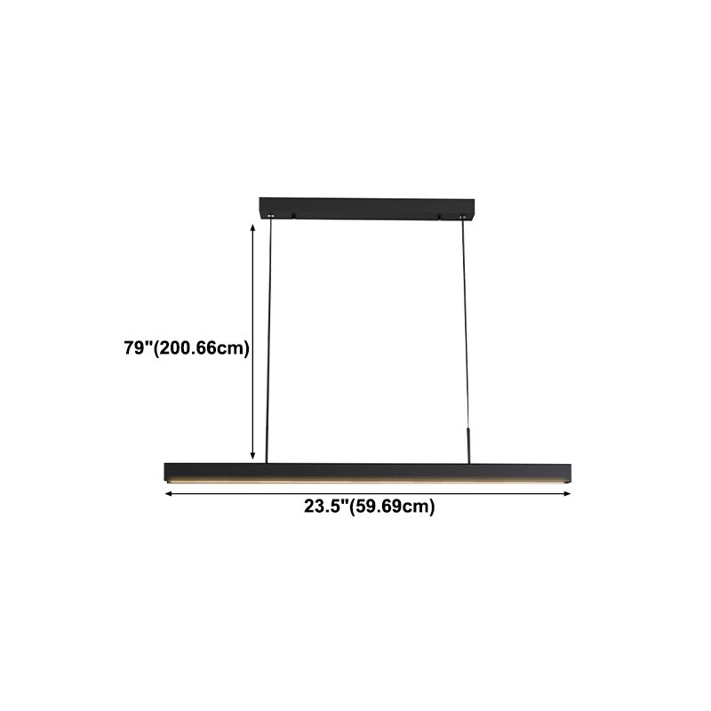 Rectangular Shape Island Pendant Modern Style Metal 1 Lights Island Lighting for Bedroom